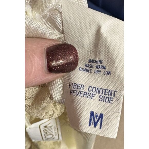 GOTHAM New York Vintage RARE Nightgown IVORY WIDE LACE TRIM Nylon USA MEDIUM - Picture 7 of 7